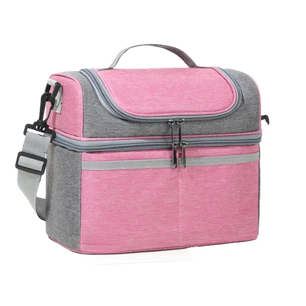 Double Layer Leakproof Insulated Refrigerated Box Tote Bag