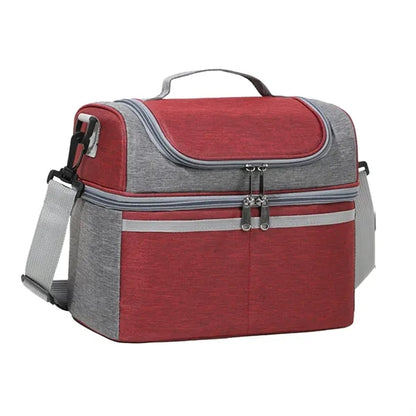 Double Layer Leakproof Insulated Refrigerated Box Tote Bag