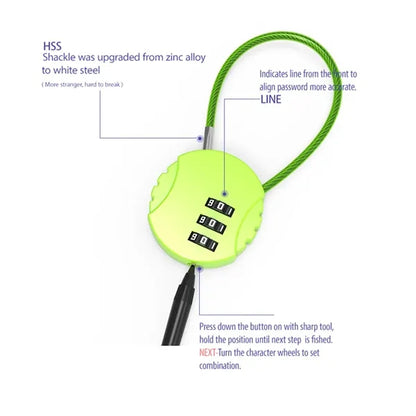 Simple Bicycle Ring Key Lock Anti-Theft Steel Cable