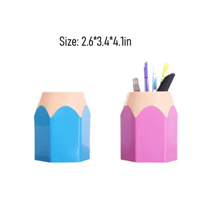 Pencil-Shaped Stationery Storage Pen Holder Tube Desktop