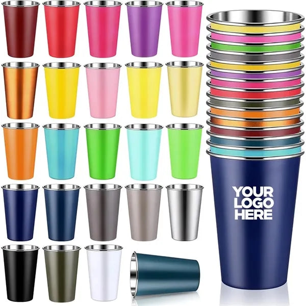 16OZ. High Quality Stainless Steel Metal Cup, Stackable Cup