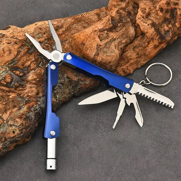 Mini Folding Pliers Small Model With Light Outdoor Supplies