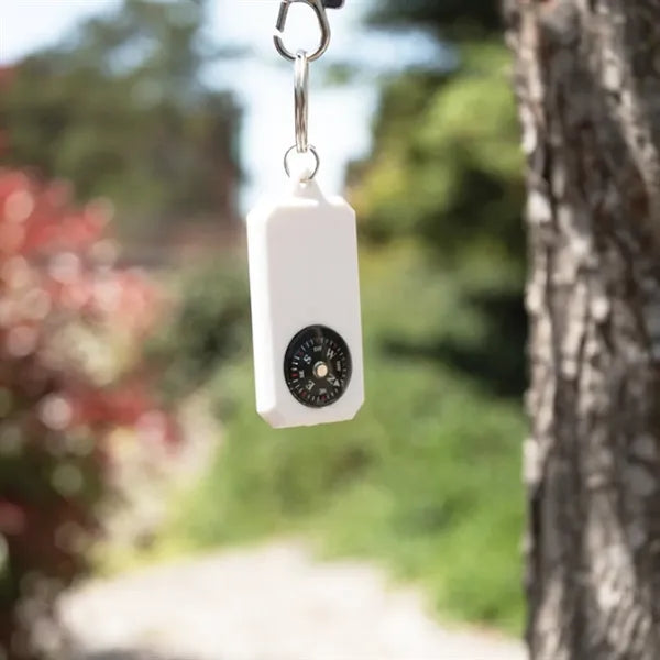 Custom Compass Keychain for Outdoor & Travel Use