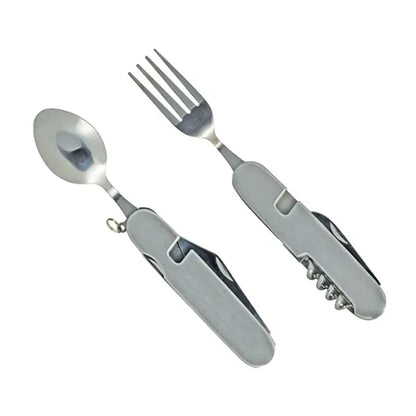 Outdoor Stainless Steel Camping Cutlery Tool Utensil Set