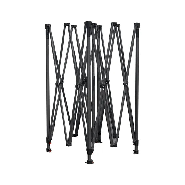 10'X10' Steel Frame Tent w/ Full Back Wall+2 Half Side Walls