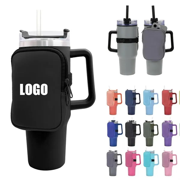 Neoprene Travel Tumbler Zippered Pouch