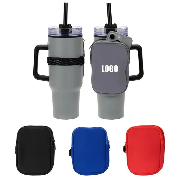 Neoprene Travel Tumbler Zippered Pouch