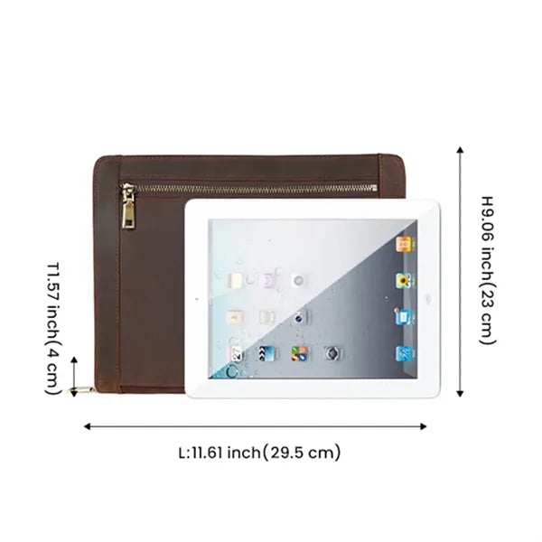 A4 Genuine Leather Folder Organizer