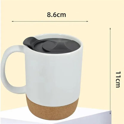 12 OZ Cork-Bottomed Ceramic Cups For Halloween Christmas