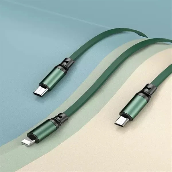 3-in-1 Retractable Charging Cable with Logo