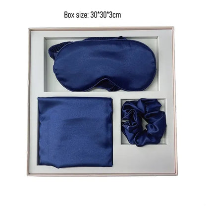 Double-Layer Imitation Silk Sleep Eye Mask Gift Box Set