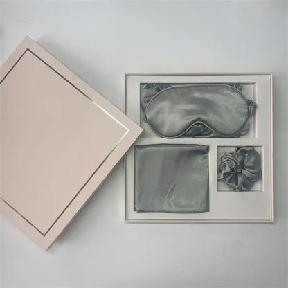 Double-Layer Imitation Silk Sleep Eye Mask Gift Box Set