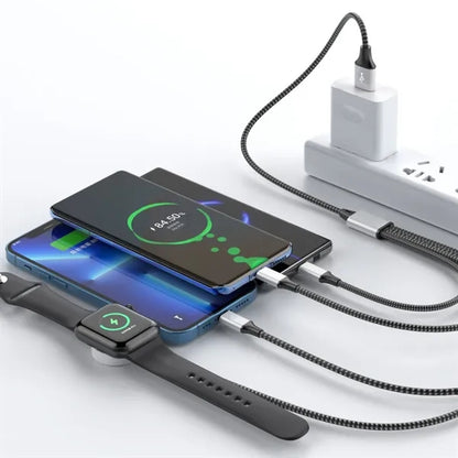 4 In 1 Phone And Apple Watch Charger Cable