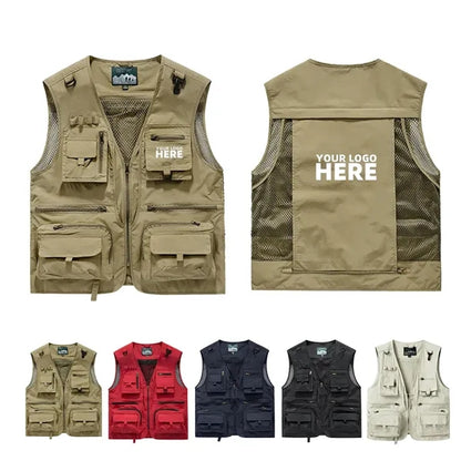 Men's Fishing Vest Utility Safari Travel Vest with Pockets