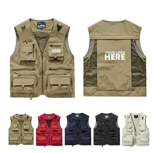 Men's Fishing Vest Utility Safari Travel Vest with Pockets