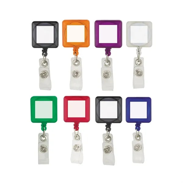 Custom Retractable Badge Reel with Clip for ID & Keys