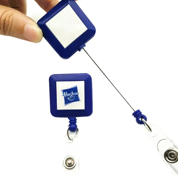 Custom Retractable Badge Reel with Clip for ID & Keys