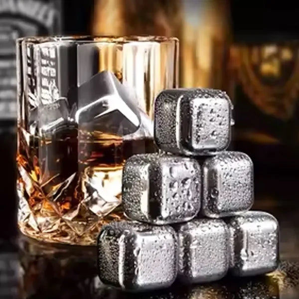 Whiskey Chilling Stone Gift Set w/ Glasses & Marble Coasters