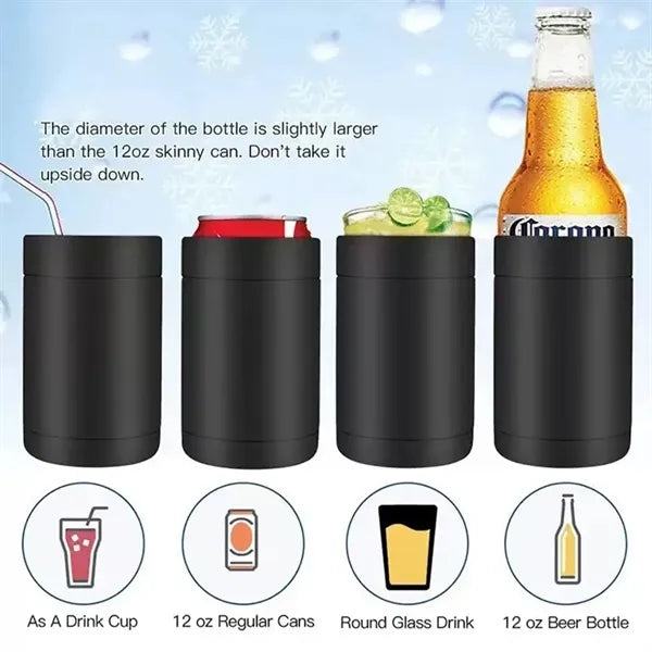 12oz Stainless 3 1 Can Cooler Beer Bottle Insulated Tumbler