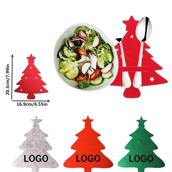 Festive Christmas Tableware Silverware Holders