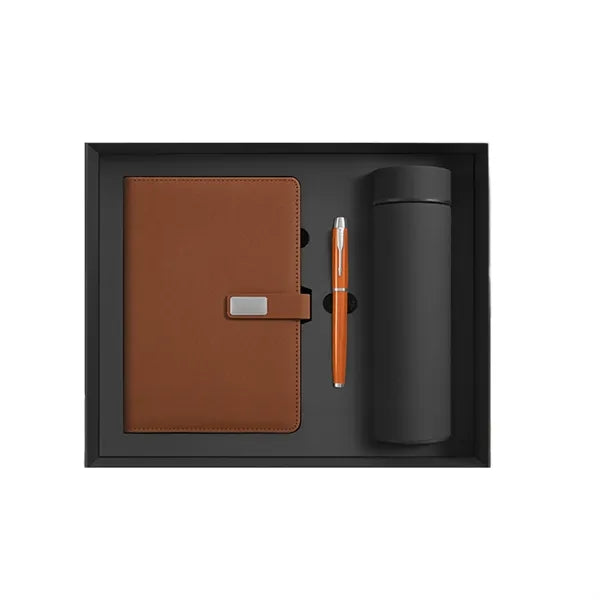 Deluxe Insulated Mug Notebook Pen Gift Set