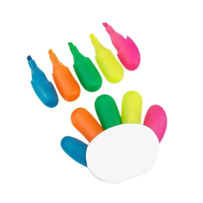 Hand-Shaped Five-Color Fluorescent Highlighter