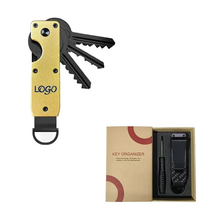 Compact Metal Key Organizer Keychain