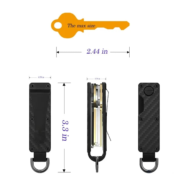 Compact Metal Key Organizer Keychain