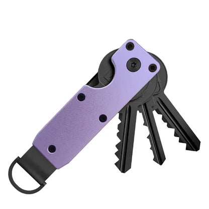 Compact Metal Key Organizer Keychain