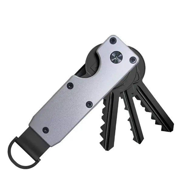 Compact Metal Key Organizer Keychain