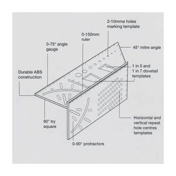 Ten-in-one Multi-functional 3D Carpenter Speed Square