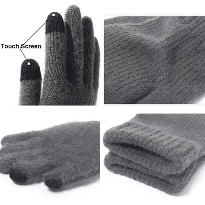 Winter Warm Cashmere Velvet Touchscreen Gloves