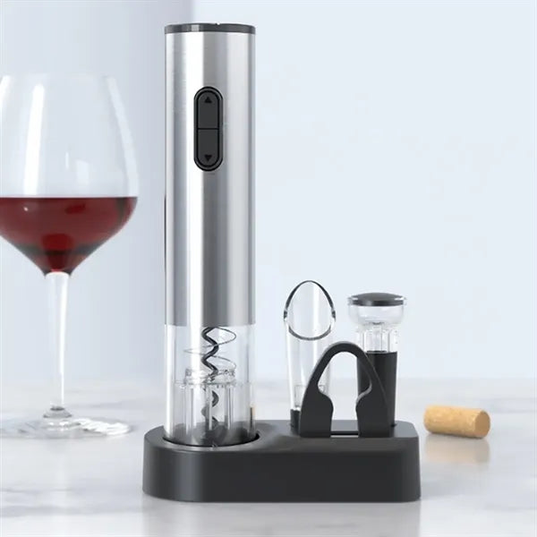 Electric Wine Opener Gift Set with Aerator & Stopper