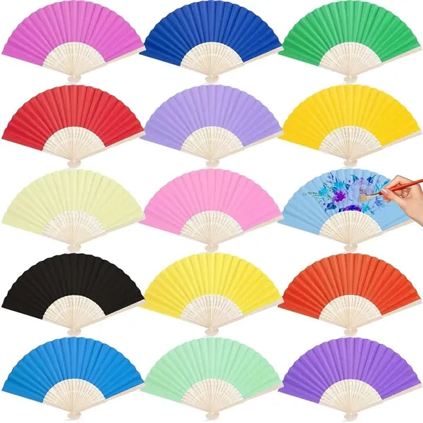 Folding Bamboo Paper Hand Fan