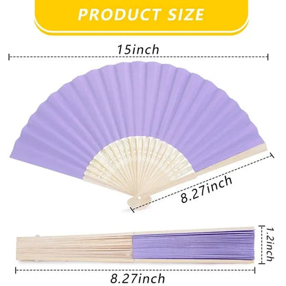 Folding Bamboo Paper Hand Fan