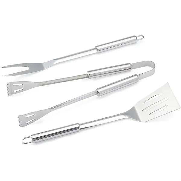 Stainless Steel Barbeque Grilling Tool Set with Carry Bag