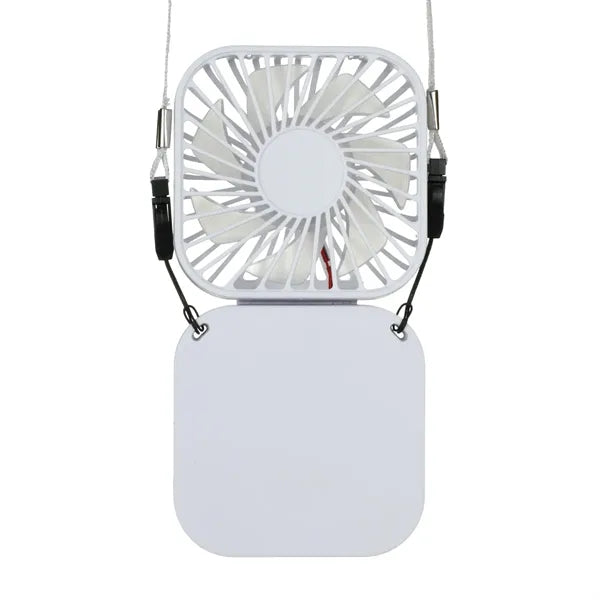 Handheld Rechargeable Folding Mini USB Fan w/Lanyard