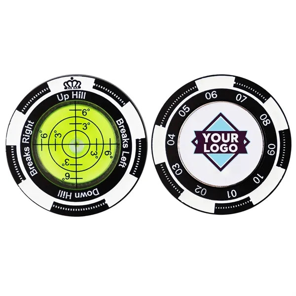 Golf Ball Marker with High Precision Green Reading Aid