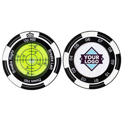 Golf Ball Marker with High Precision Green Reading Aid