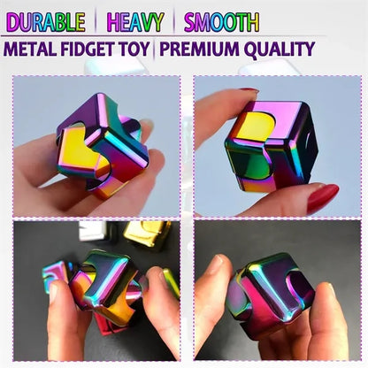 Metal Fidget Spinner Cube for Adults Stress Relief Desk Toy