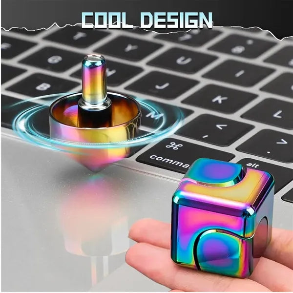 Metal Fidget Spinner Cube for Adults Stress Relief Desk Toy