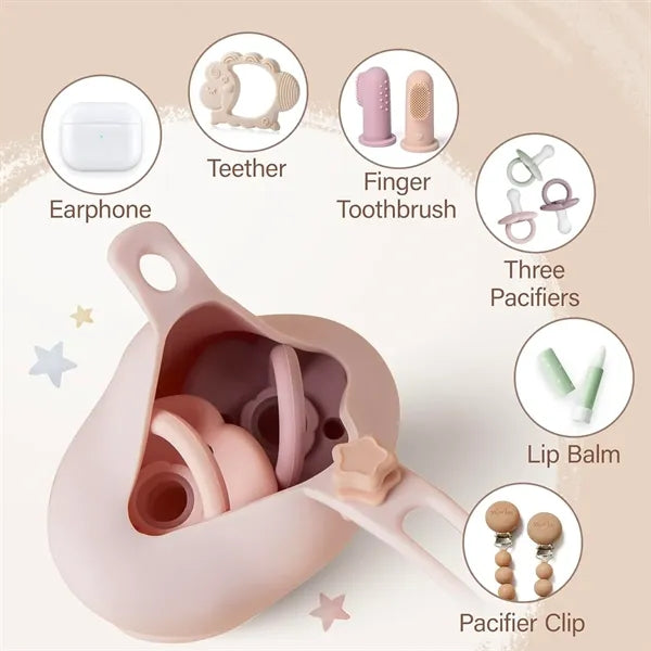 Silicone Pacifier Holder Case BPA Free Baby Accessories