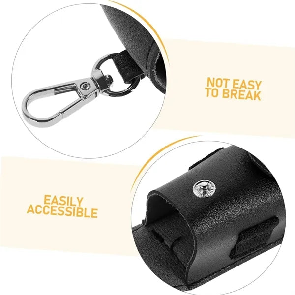 Outdoor Portable Leather Golf Ball Storage Bag Waist Pouch