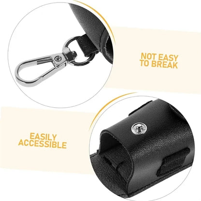 Outdoor Portable Leather Golf Ball Storage Bag Waist Pouch