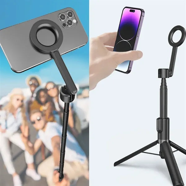Magnetic Portable Triangle Stand Selfie Stick Phone Holder