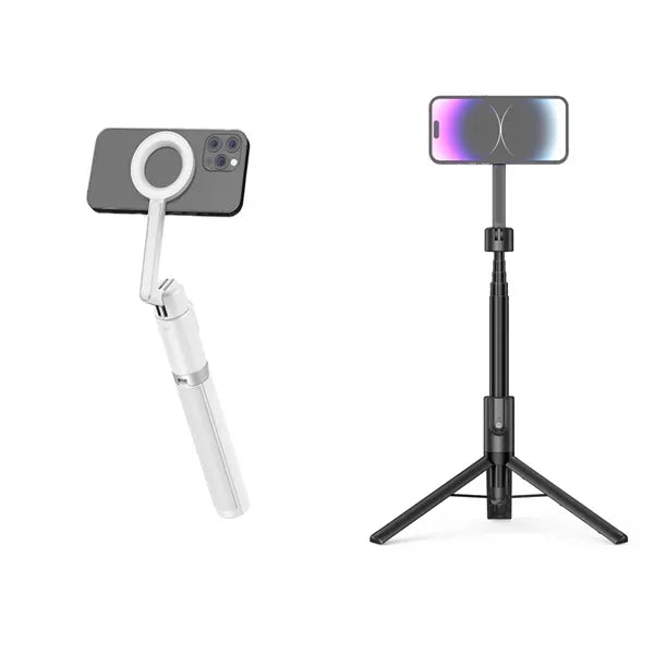 Magnetic Portable Triangle Stand Selfie Stick Phone Holder