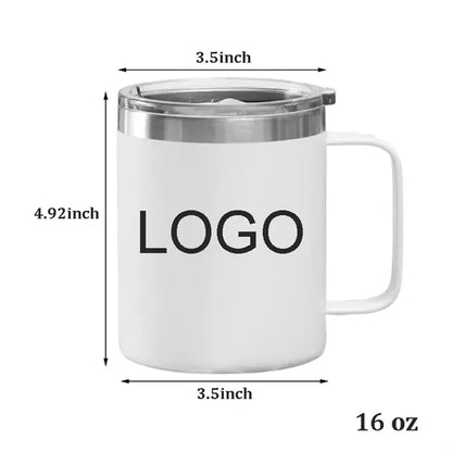 16oz Stainless Steel Wine Tumbler with Handle