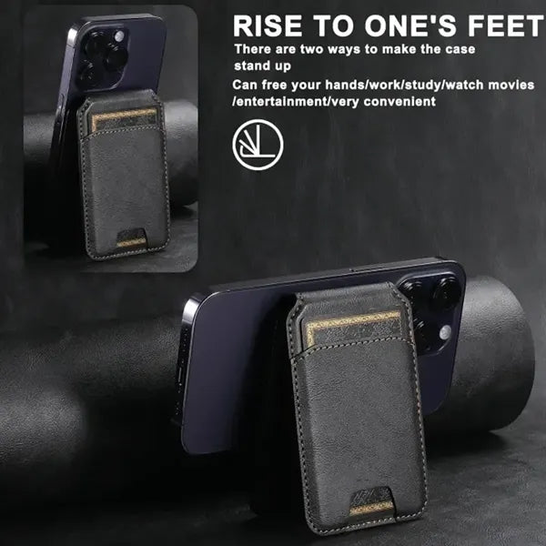 Generic Magnetic Sleek Phone Wallet Holder For Cards Bills