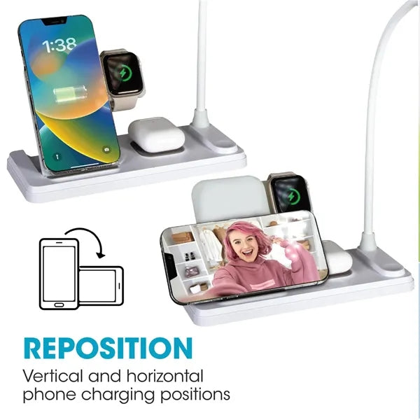 LED Desk Lamp with Wireless Charger for Multi Devices