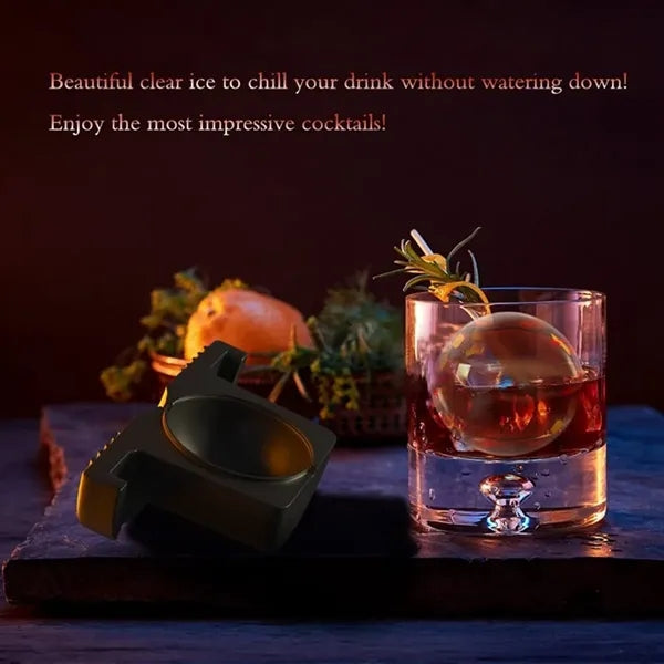 Whiskey cocktails gifts silicone clear ice ball maker mold